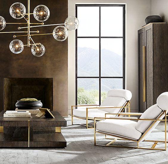 Dana 6 | Brass Modern Chandelier