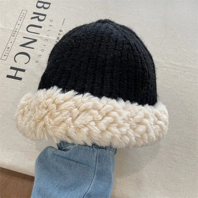 Women's Cute Retro Sweet Solid Color Eaveless Wool Cap
