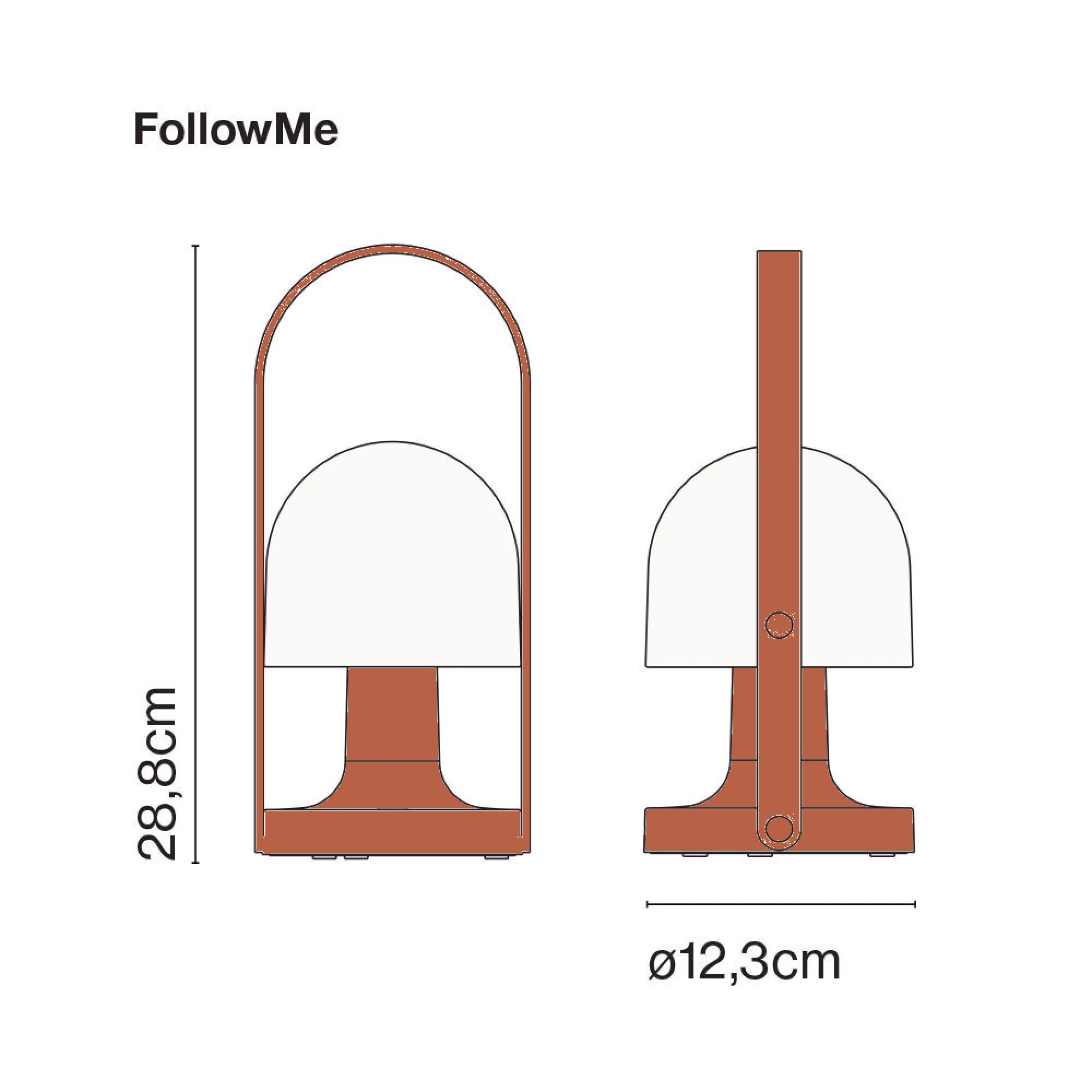 Marset Follow Me Rechargeable Lamp . Terracotta