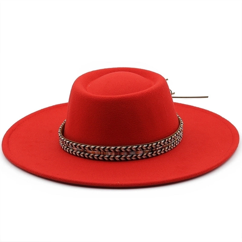 Fashion Ethnic Autumn And Winter Men's And Women's Couple Broad-brimmed Hat