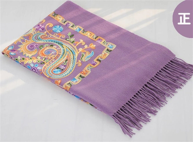 Women's Elegant Printing Imitation Cashmere Shawl