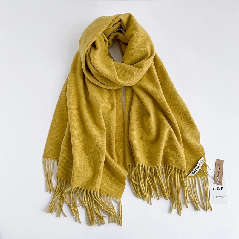 Unisex Casual Basic Solid Color Imitation Cashmere Scarf