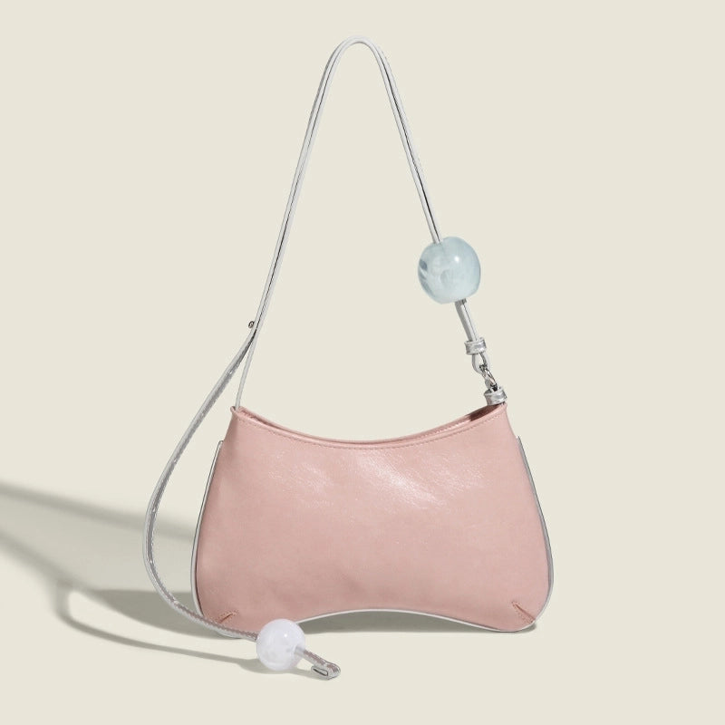 Women's Small Pu Leather Solid Color Streetwear Zipper Underarm Bag