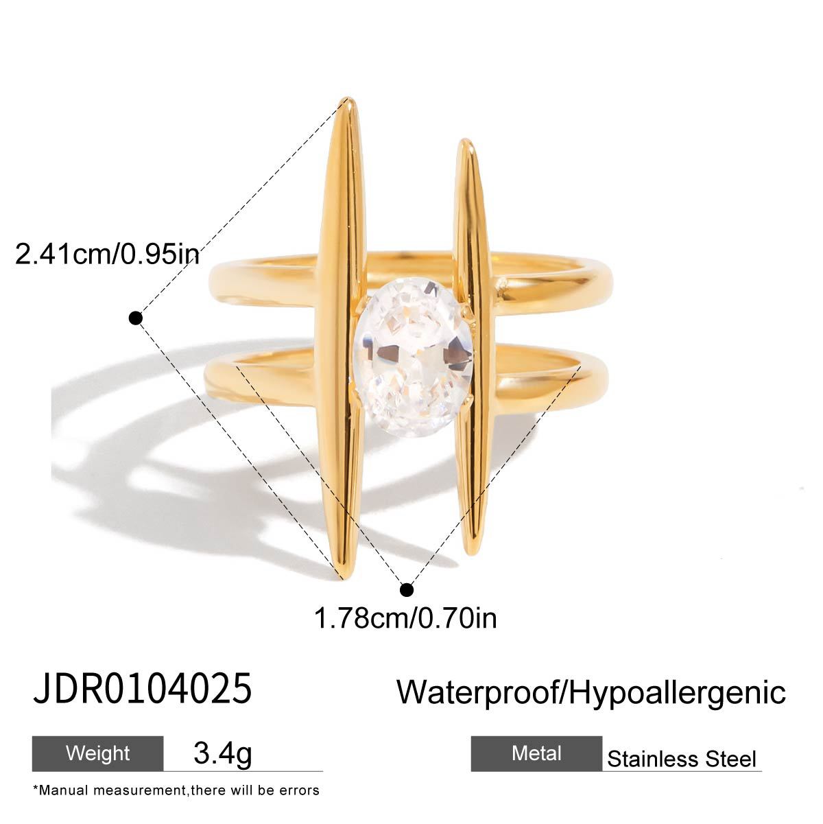 Jie Ding Zircon Ring Titanium Steel Jewelry Hot Sale Stainless Steel Rings