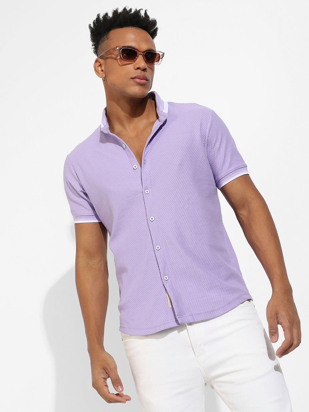 Honeycomb Knit Shirt