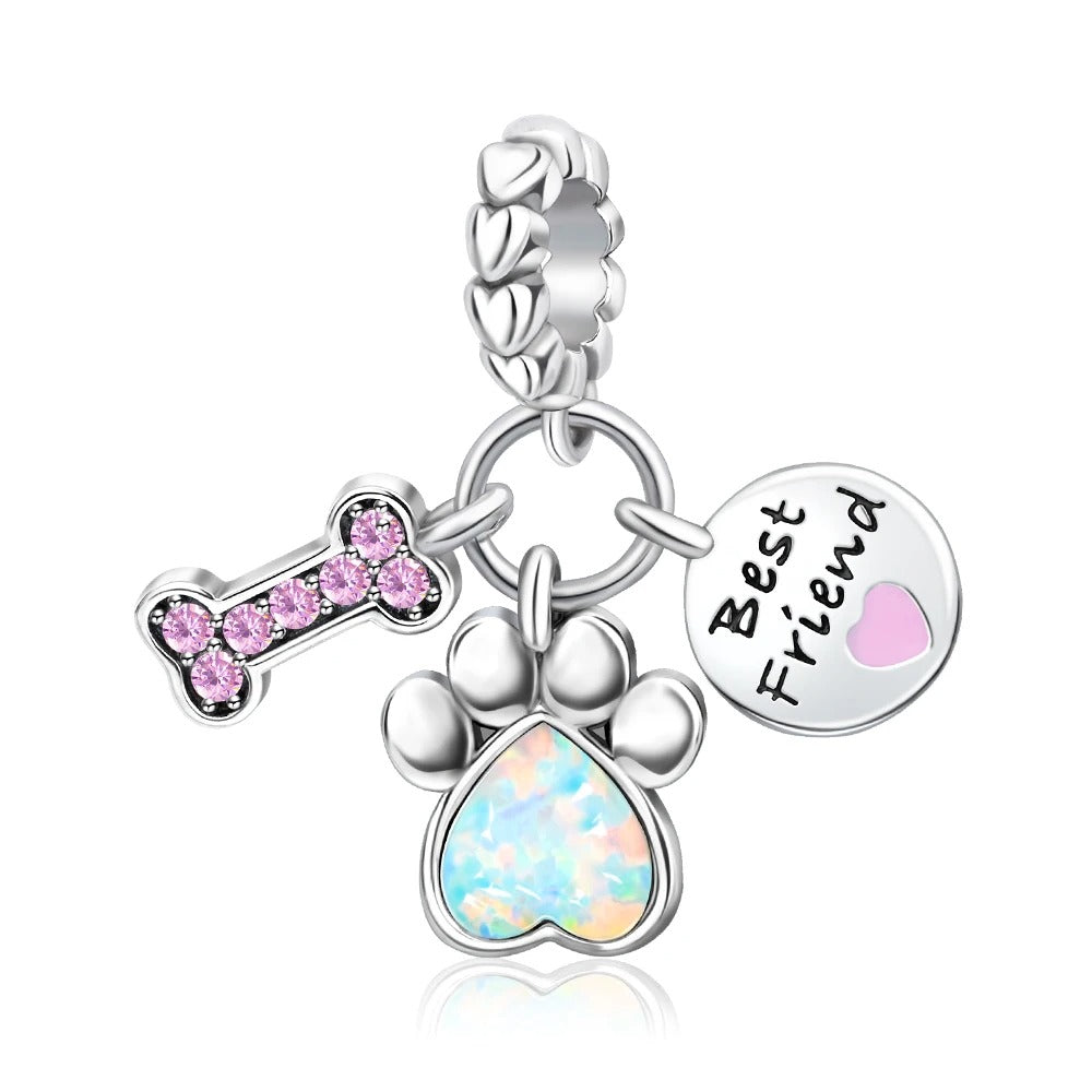 Paw And Animal Shape Charm Beads