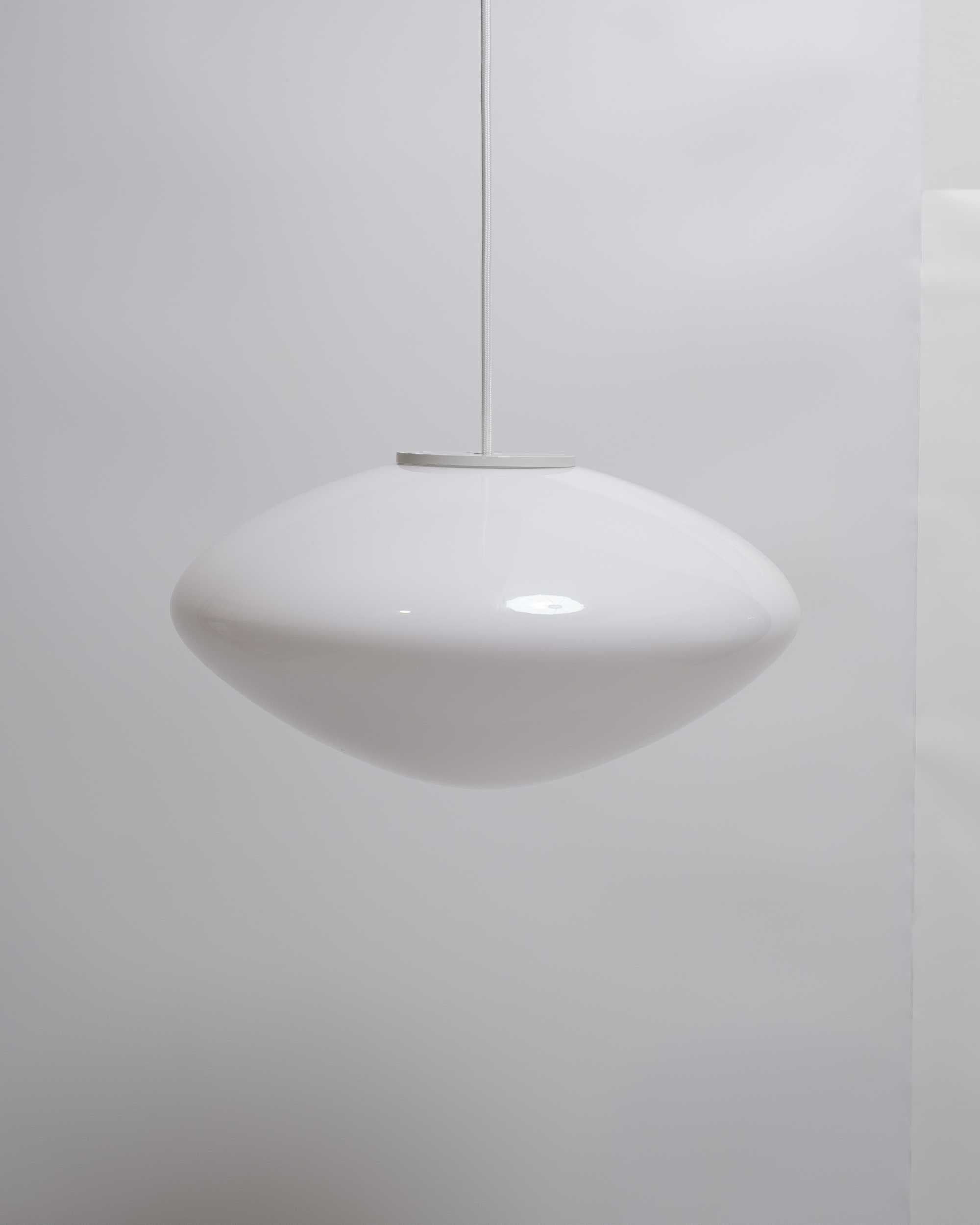 refurbished | &Tradition AP16 Mist Pendant Lamp. Matt White/Opal Glass