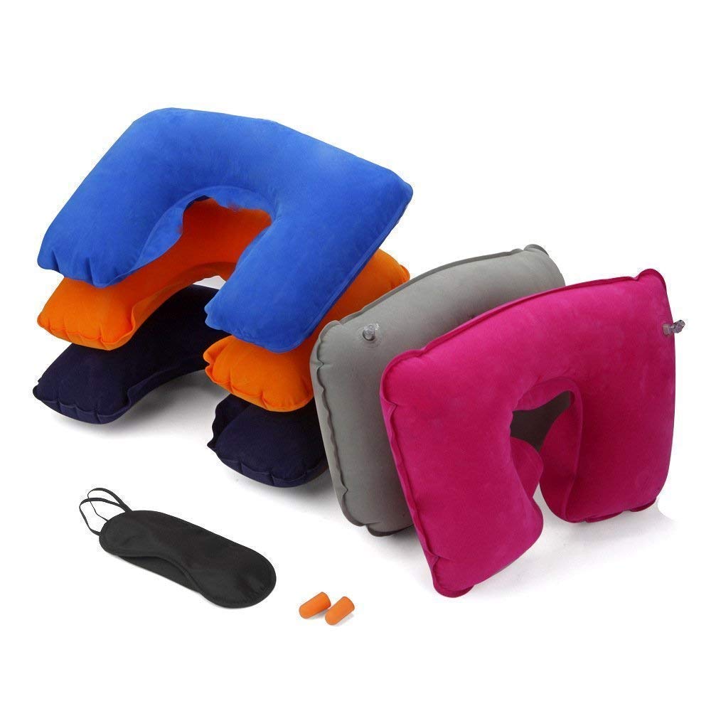 3 In 1 Travel Neck PIllow With Eye Shade Mask & Ear Plugs