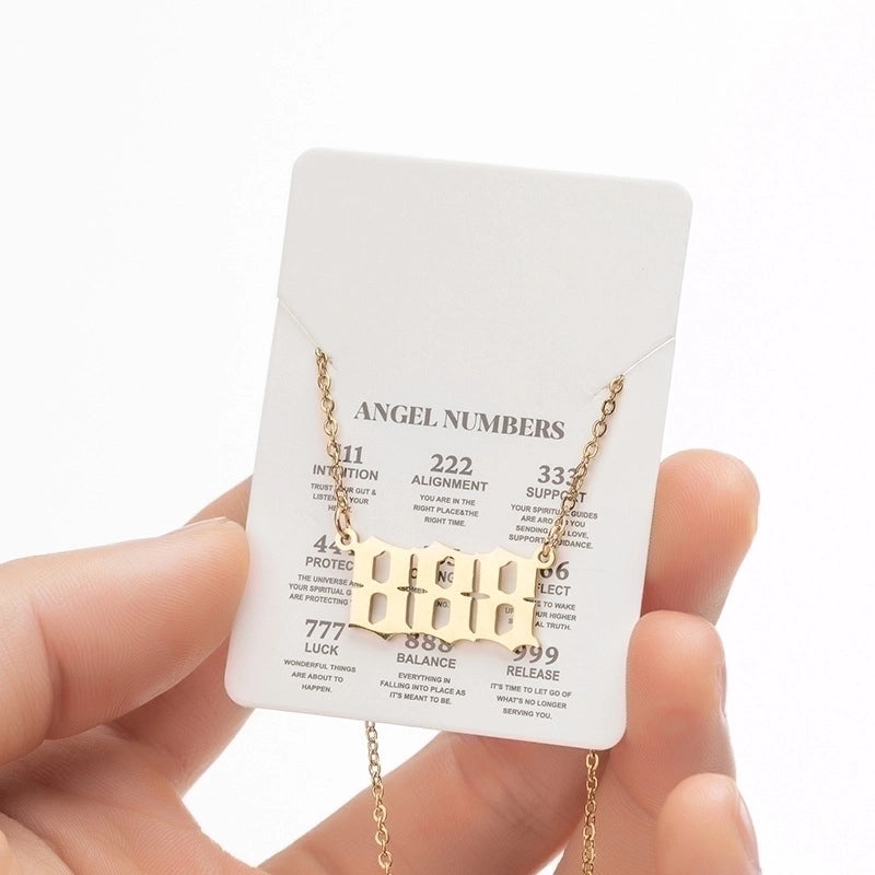 Retro Letter 201 Stainless Steel 18K Gold Plated Plating Stainless Steel Necklaces