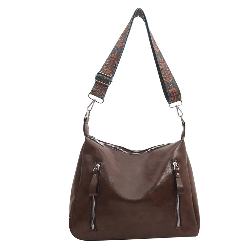 Women's Classic Style Solid Color Pu Leather Shopping Bags