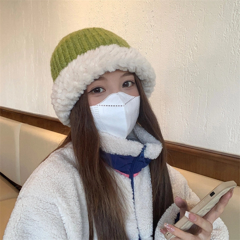 Women's Cute Retro Sweet Solid Color Eaveless Wool Cap