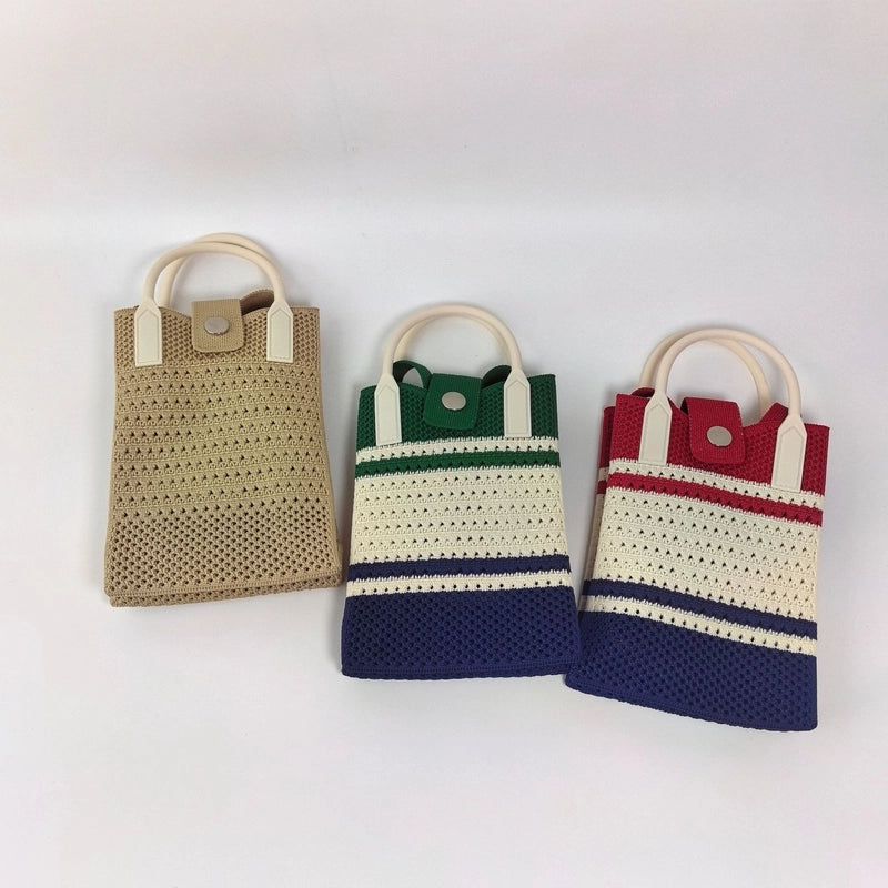 Women's Polyester Color Block Streetwear Square Hidden Buckle Handbag