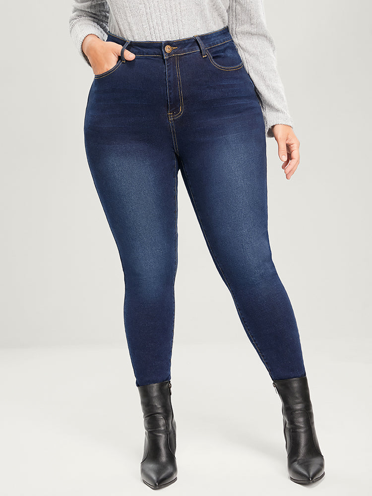 Skinny Extremely Stretchy High Rise Dark Wash Jeans