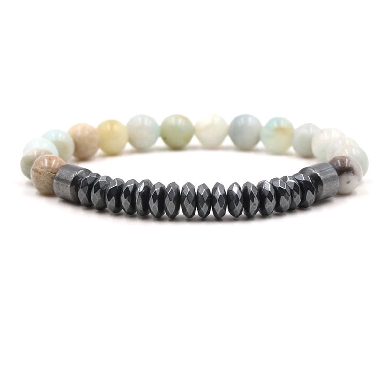 Minimalist Geometric Natural Stone Beaded Bracelets 1 Piece