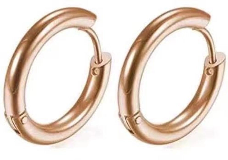 1 Piece Fashion Solid Color Plating 201 Stainless Steel 18K Gold Plated Earrings