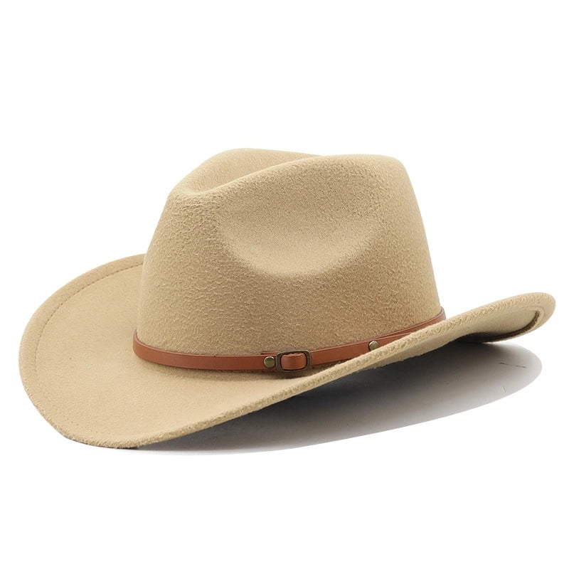 New Western Cowboy Hat Felt Hat Ethnic Style Men And Women Tibetan Tibetan Edge Hat