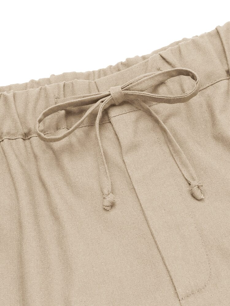 Classic Elastic Waist Linen Shorts (US Only)