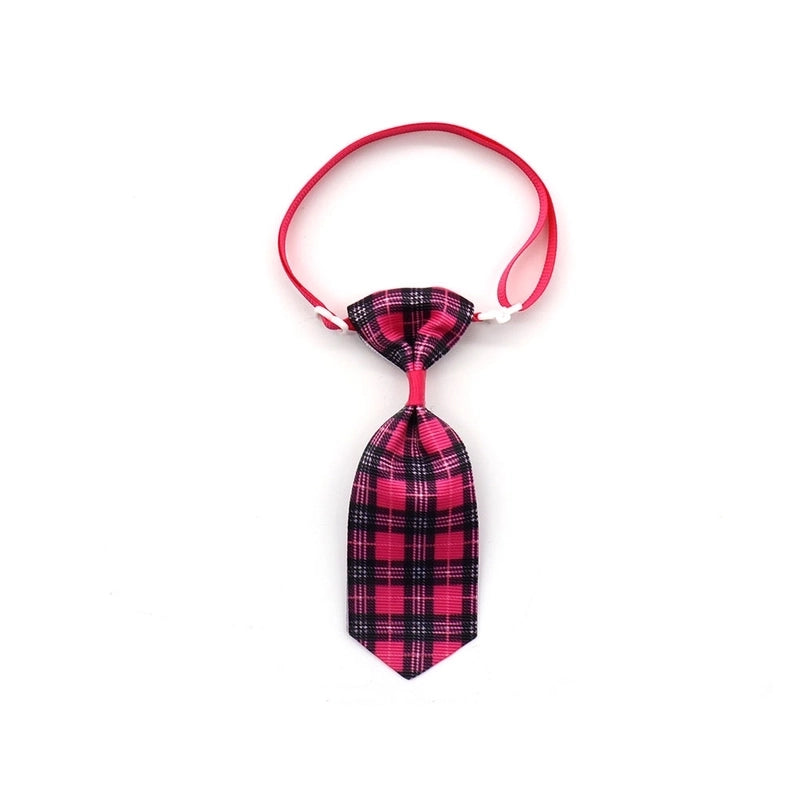 Fashion Pet Dog Cat Tie Collar Accessories Plaid Striped Pet Bow Tie