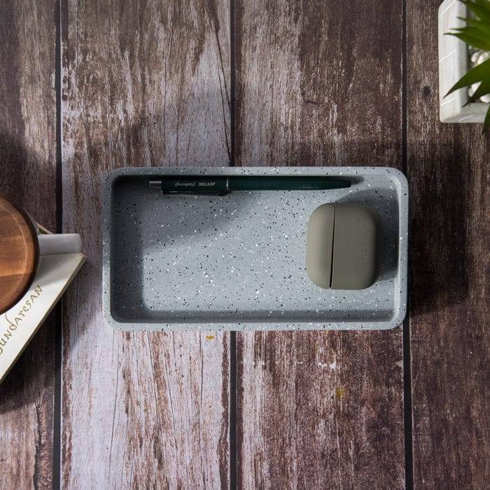 Concrete Valet Tray - Speckled Grey