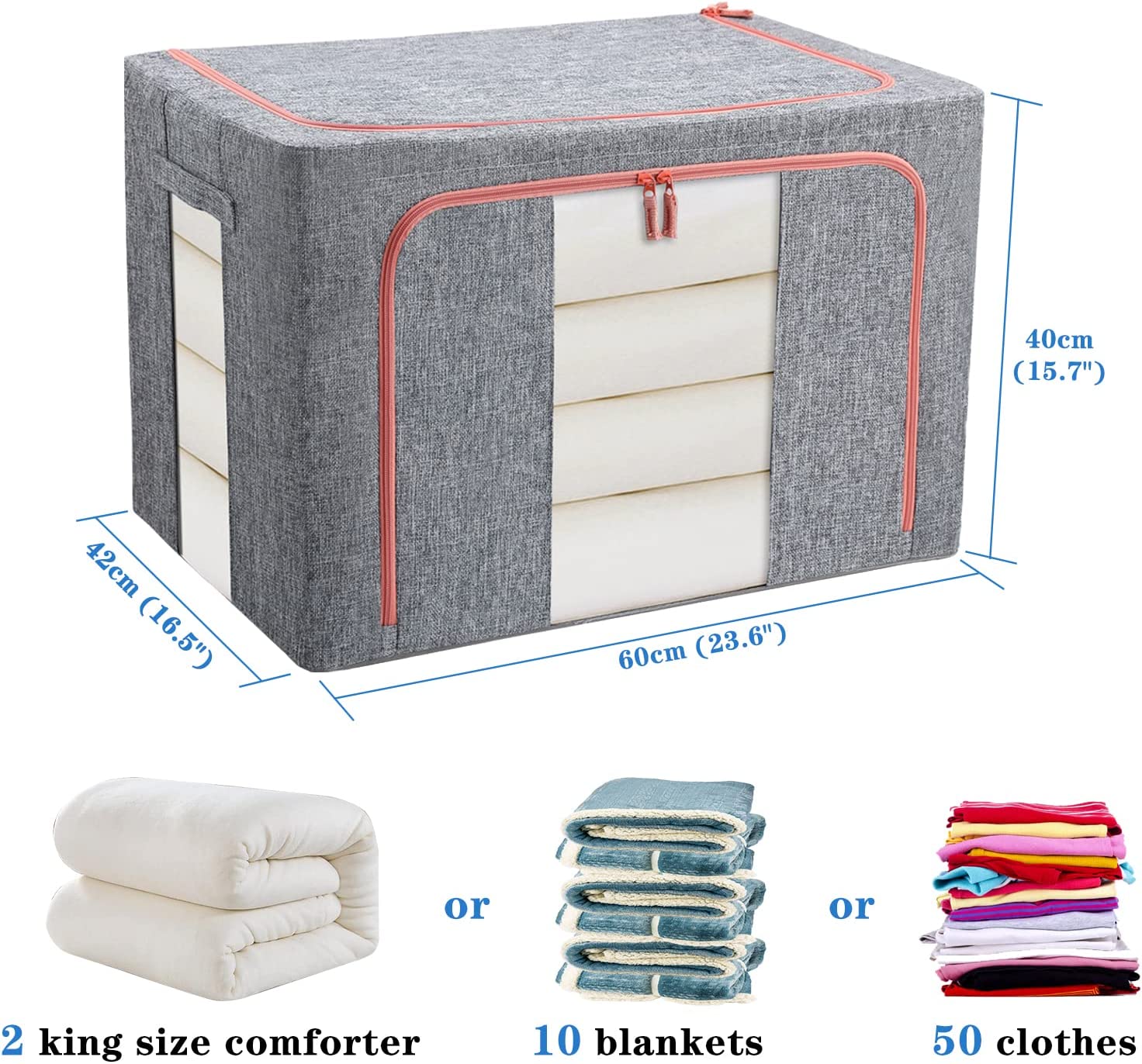 (Summer Hot Sale-30% OFF) -Hahomee™ Oxford Cloth Steel Frame Storage Box