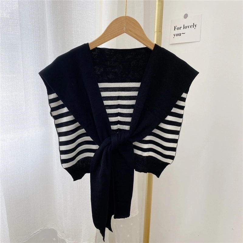 Unisex Sweet Color Block Stripe Knit Scarf