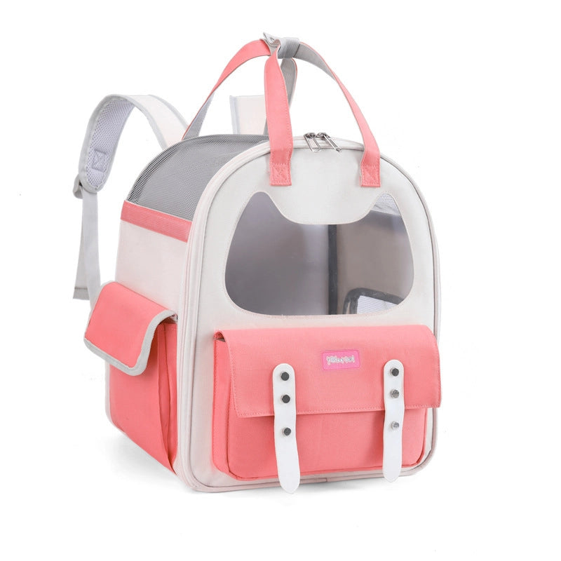 Portable Breathable Cat Bag Oxford Cloth Scratch Resistant Pet Bag Outgoing Pet Backpack Folding Spot