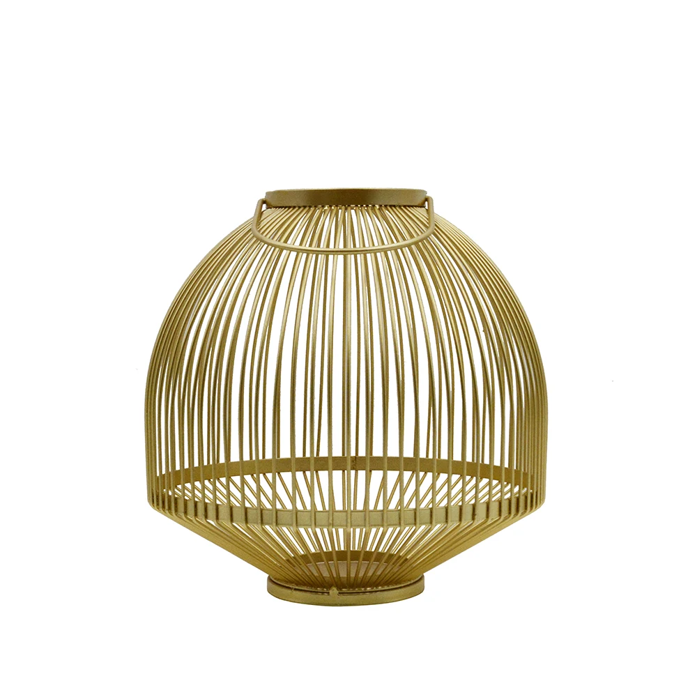 Gold Metal Wire Candle Holders Decorative Gifts Rotating