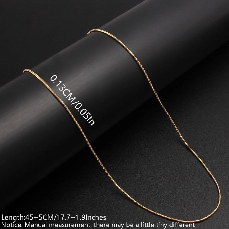 Minimalist Solid Color 304 Stainless Steel Gold Plated Necklace