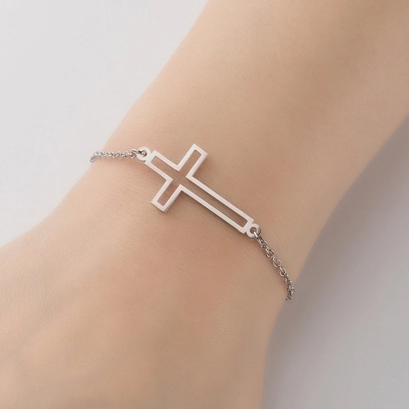 Minimalist Geometric Titanium Steel Bracelets Plating No Inlaid Stainless Steel Bracelets