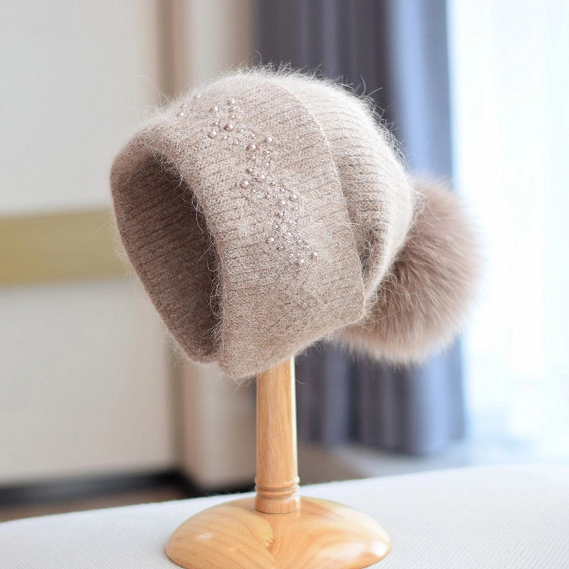 Women's Basic Solid Color Eaveless Wool Cap