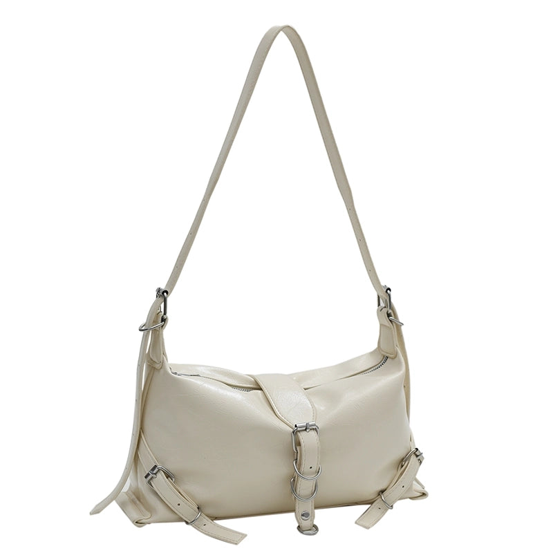 Women's Pu Leather Solid Color Classic Style Zipper Underarm Bag