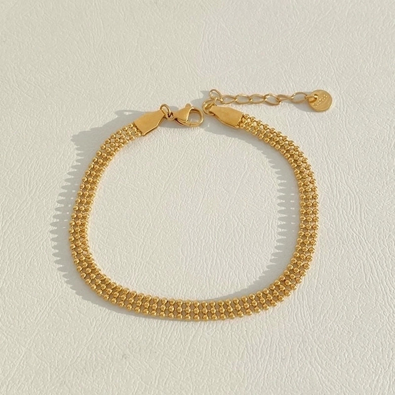 3 Pieces Casual Minimalist Geometric 304 Stainless Steel 16K Gold Plated White Gold Plated Gold Plated Bracelets In Bulk