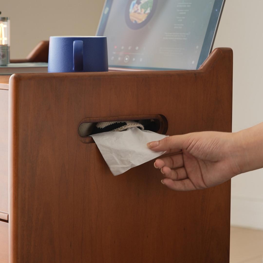 Eric Solid Wood Multi-functional Nightstand