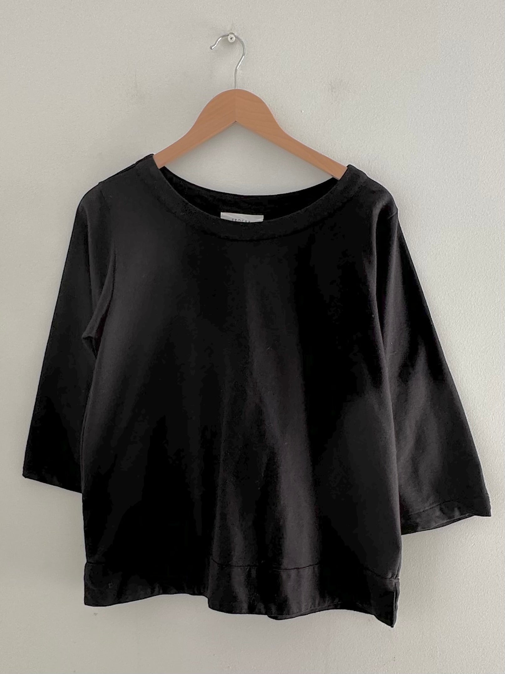 april top - black cotton knit