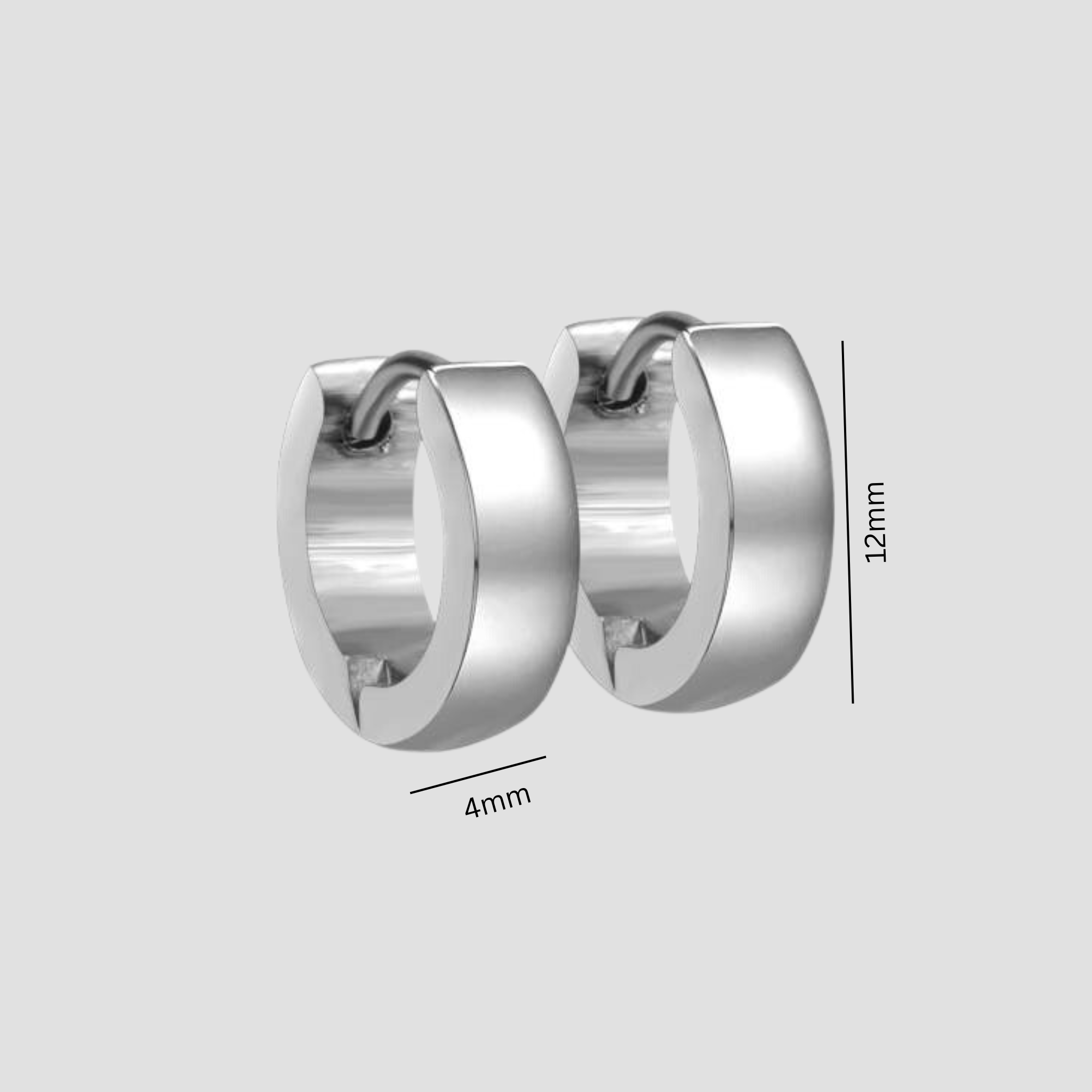 10mm Chunky hoops - Silver