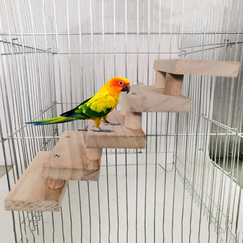 Wood Ladder For Pet Birds