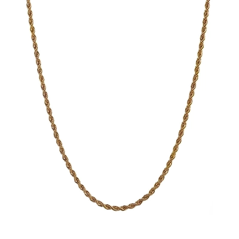 Casual Minimalist Solid Color 304 Stainless Steel 18K Gold Plated Stainless Steel Necklaces