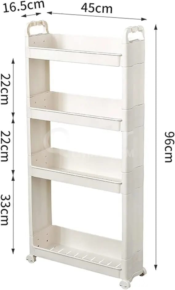 4 Layer Multi Functional Plastic Rack. 4 Tier Plastic Storage Shelf