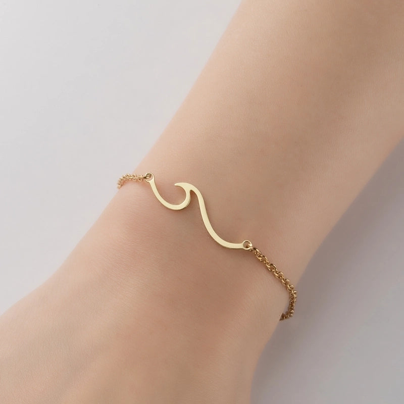 Minimalist Geometric Titanium Steel Bracelets Plating No Inlaid Stainless Steel Bracelets