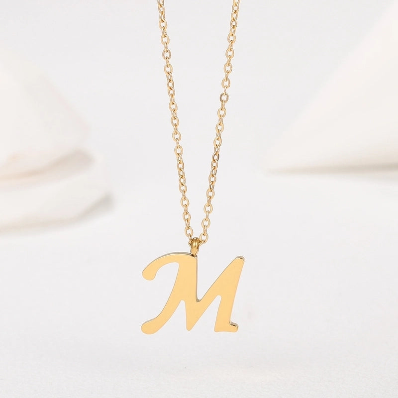 Minimalist Letter 201 Stainless Steel 18K Gold Plated Plating