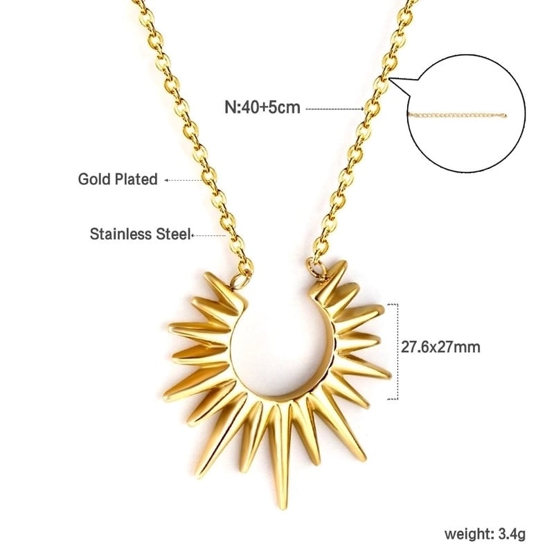 Minimalist Geometric Stainless Steel Titanium Steel Plating Gold Plated Pendant Necklace