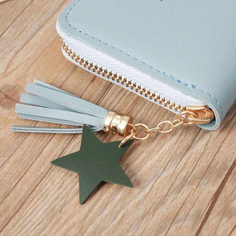 Korean Four-leaf Flower Zipper Short Wallet