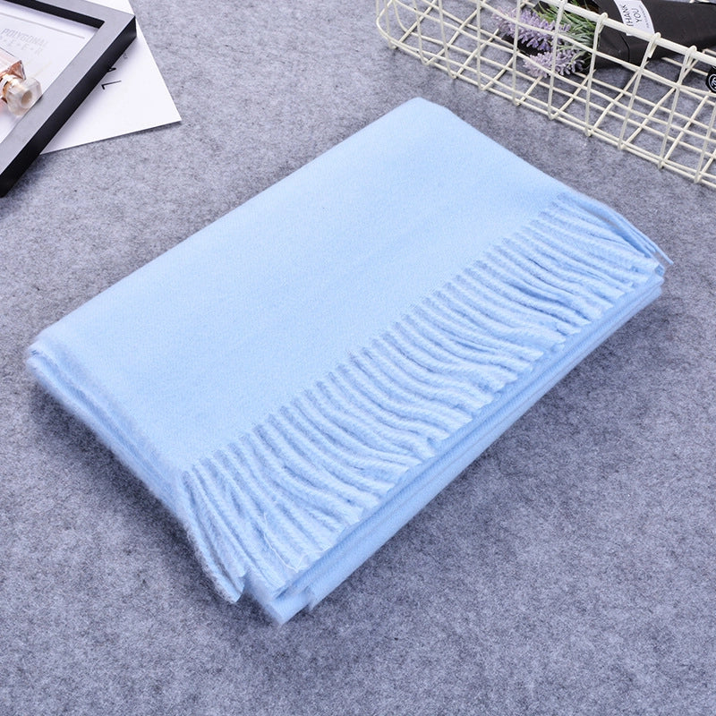 Women's Sweet Minimalist Solid Color Nylon Scarf