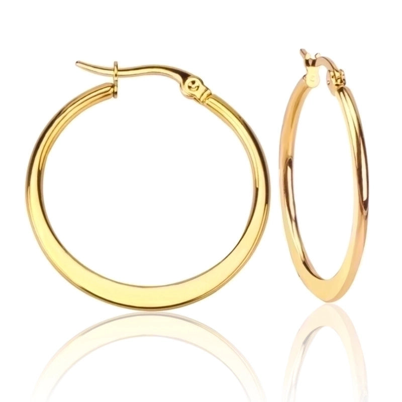 Minimalist Heart Shape Stainless Steel Plating Earrings 1 Pair