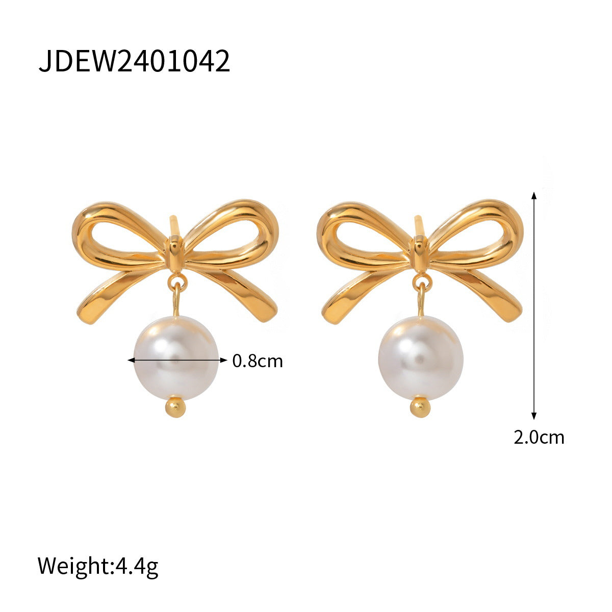 Jie Ding Stainless Steel Valentine'S Day Bow Earrings Zircon Heart Earrings Titanium Steel Earrings