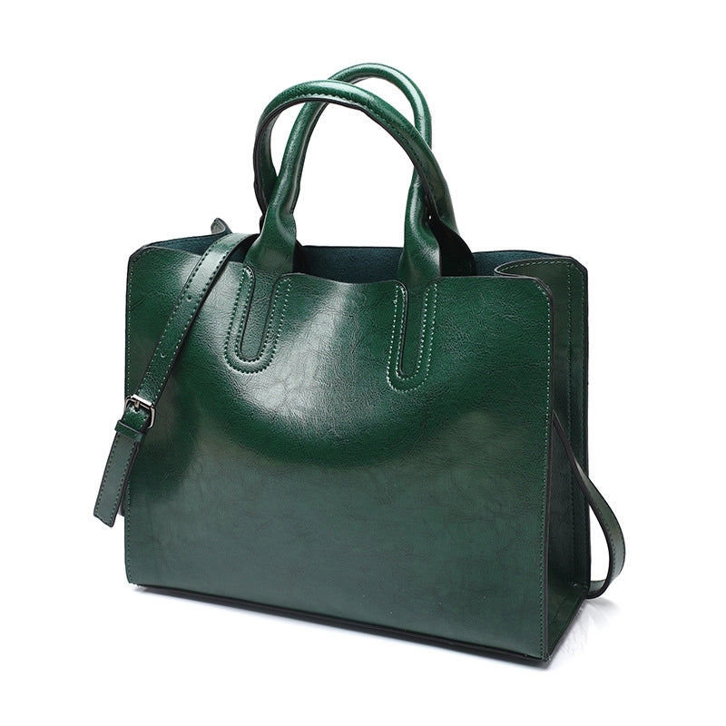 Women's Large All Seasons Pu Leather Solid Color Fashion Square Zipper Handbag
