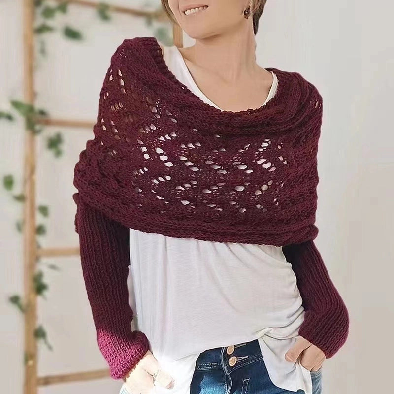 Women's Elegant Streetwear Solid Color Deer Plush Scarf Shawl