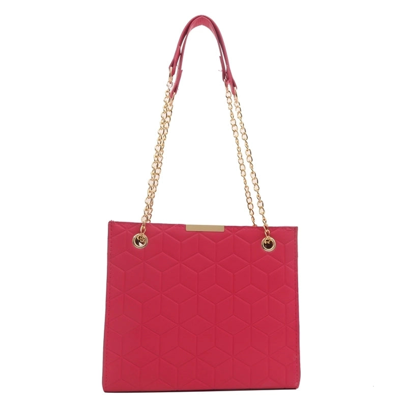 Women's Pu Leather Solid Color Classic Style Zipper Tote Bag
