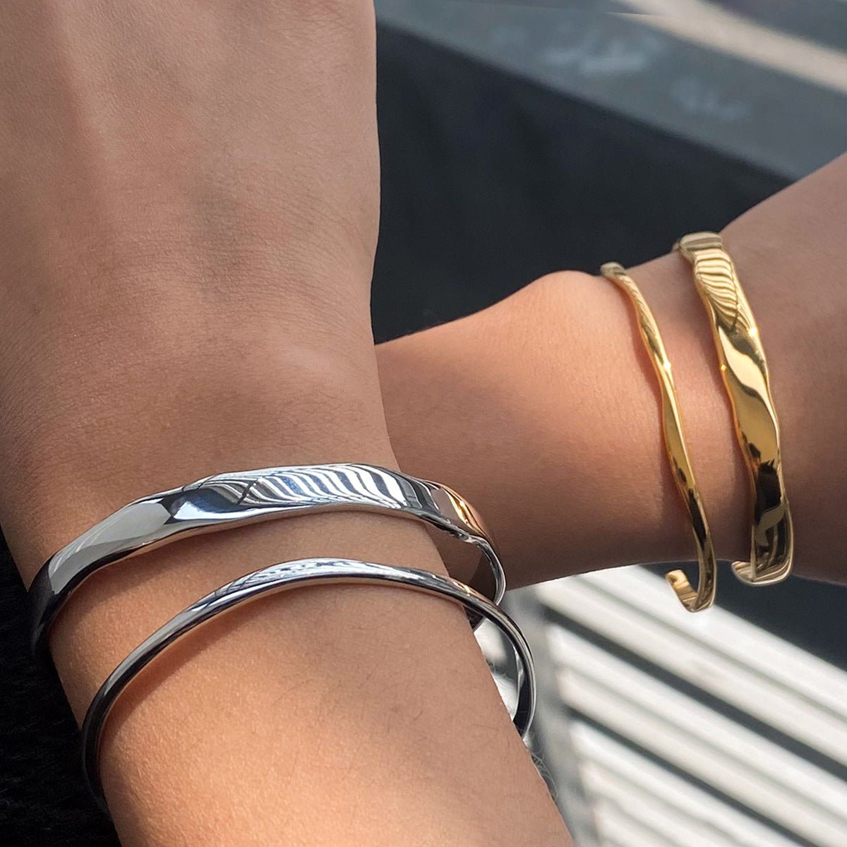 Jie Ding Titanium Steel Jewelry Bracelet Bracelet Stacking Hand Jewelry Stainless Steel Bracelet