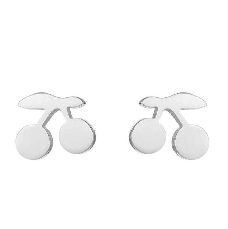 Minimalist Heart Shape Flower Stainless Steel Ear Studs 1 Pair